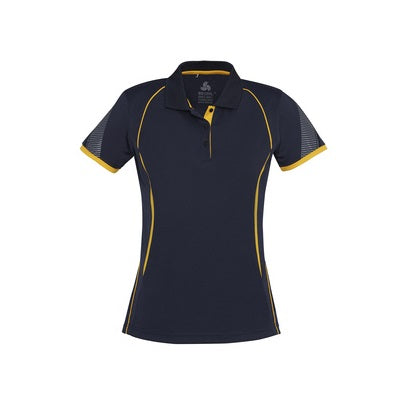 Biz Collection P405LS Razor Ladies Polo Navy/Gold