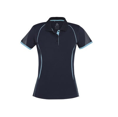 Biz Collection P405LS Razor Ladies Polo Navy/Sky