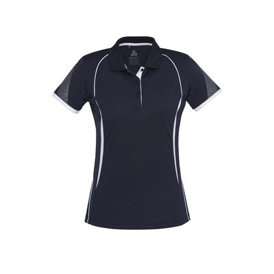 Biz Collection P405LS Razor Ladies Polo Navy/White
