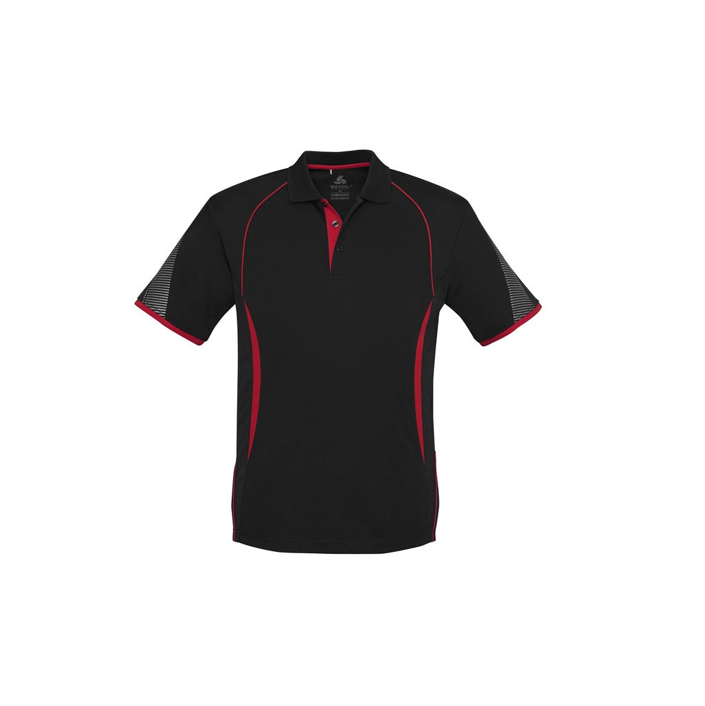 Biz Collection P405KS Razor Kids Polo - Black/Red - Alternative Front View