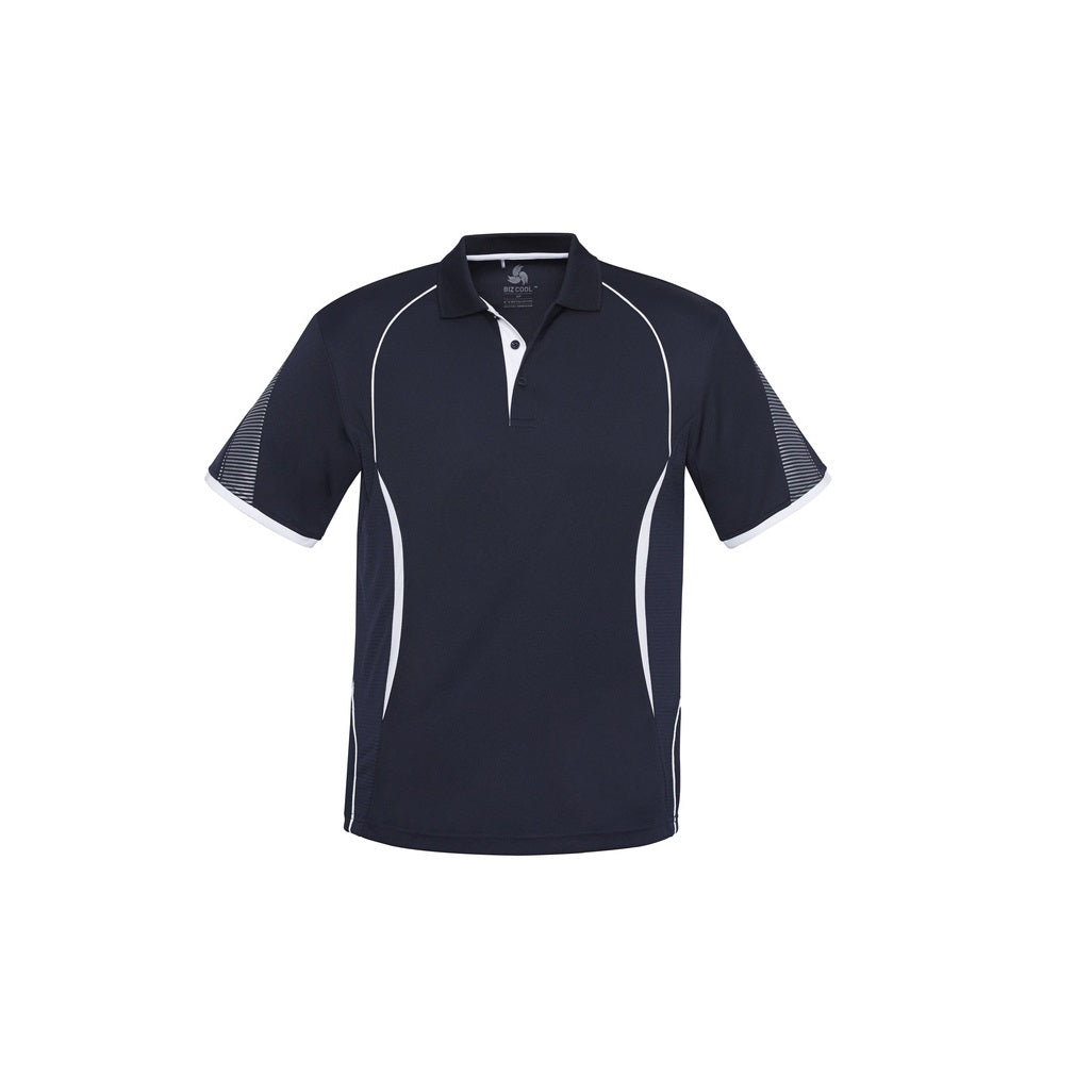 Biz Collection P405KS Razor Kids Polo - Navy/White - Alternative Front View