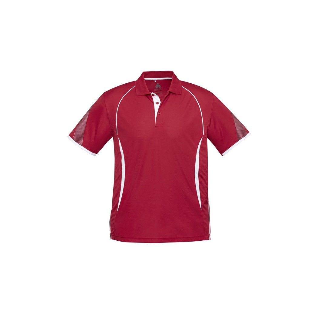 Biz Collection P405KS Razor Kids Polo - Red/White - Alternative Front View