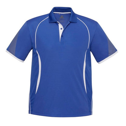 Mens royal blue gym fast drying Biz Collection P405MS Razor Mens Polo