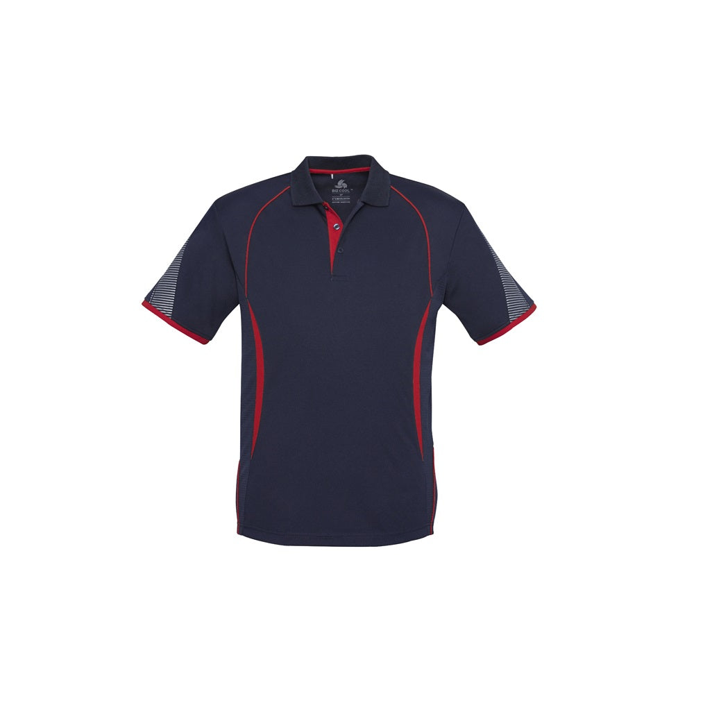 Biz Collection P405KS Razor Kids Polo - Navy/Red - Front View