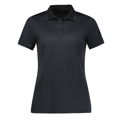 Biz Collection P412LS Womens Echo Short Sleeve Polo Black professional UPF 15+ sun protection Lightweight sports