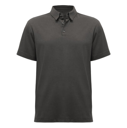 Mens charcoal grey corporate modern fit easy care Biz Collection P515MS Mens Lotus Short Sleeve Polo shirt