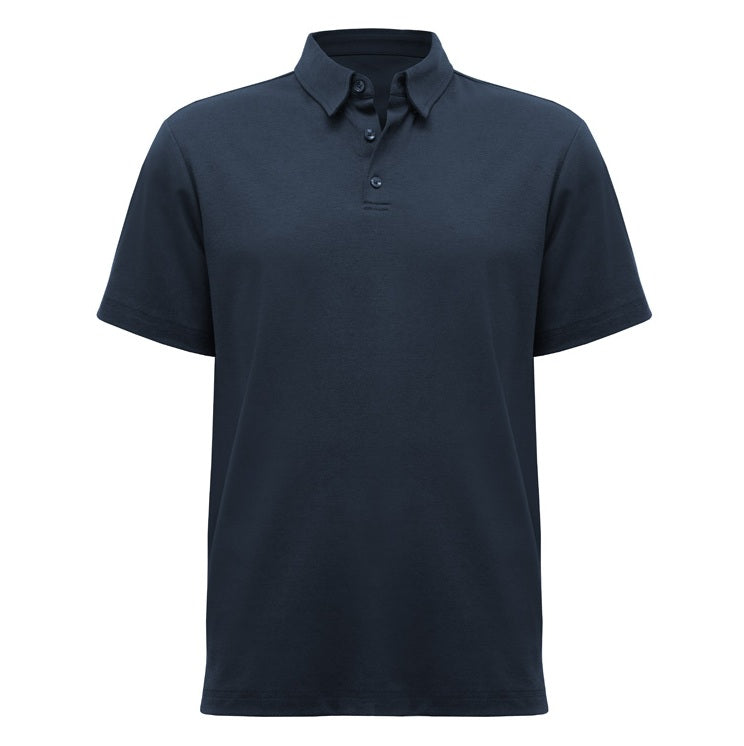Navy mens smart casual Biz Collection P515MS Mens Lotus Short Sleeve Polo shirt