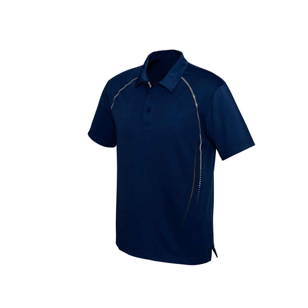 Biz Collection P604MS Mens Cyber Polo - Navy/Silver - Alternative Front View