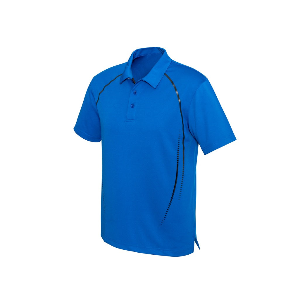 Biz Collection P604MS Mens Cyber Polo - Royal/Silver - Front View