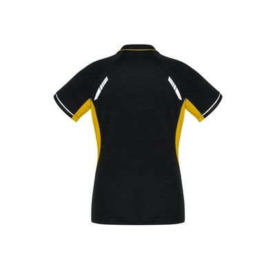 Biz Collection P700LS Ladies Renegade Polo Black/Gold/Silver