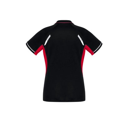 Biz Collection P700LS Ladies Renegade Polo Black/Red/Silver
