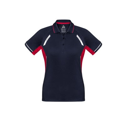 Biz Collection P700LS Ladies Renegade Polo Navy/Red/Silver