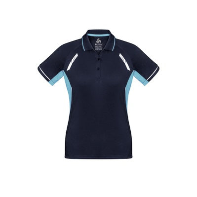 Biz Collection P700LS Ladies Renegade Polo Navy/Sky/Silver