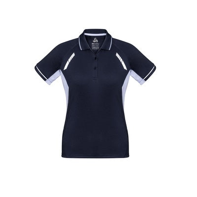 Biz Collection P700LS Ladies Renegade Polo Navy/White/Silver