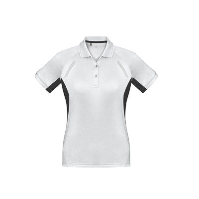 Biz Collection P700LS Ladies Renegade Polo White/Black/Silver