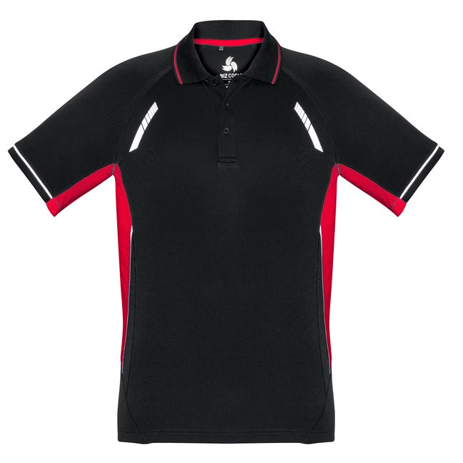 Biz Collection P700MS Mens Renegade Polo - Black/Red - Alternative Front View