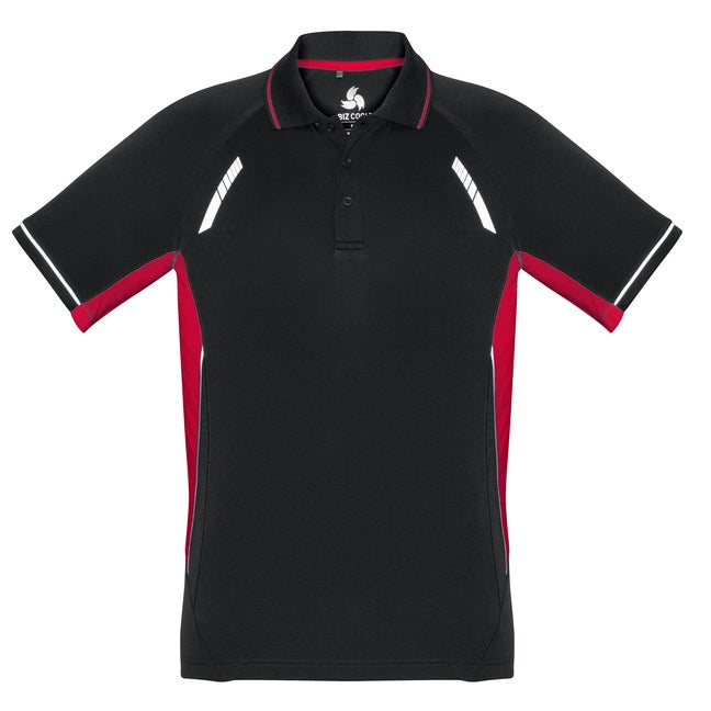 Biz Collection P700KS Kids Renegade Polo - Black/Red - Alternative Front View