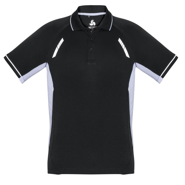 Biz Collection P700KS Kids Renegade Polo - Black/White - Alternative Front View