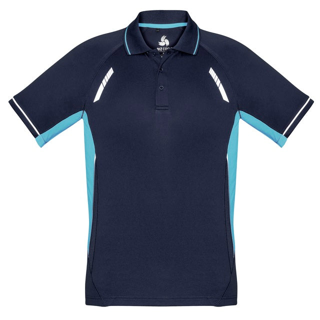 Biz Collection P700MS Mens Renegade Polo - Navy/Sky - Front View