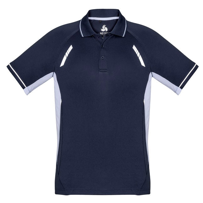 Biz Collection P700MS Mens Renegade Polo - Navy/White - Front View