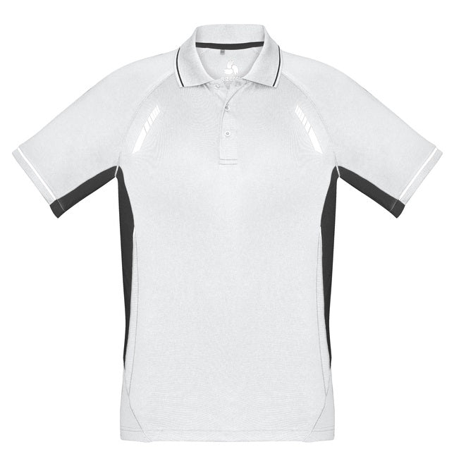 Biz Collection P700KS Kids Renegade Polo - White/Black - Alternative Front View