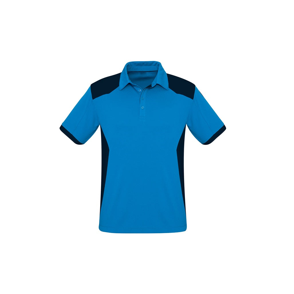 Biz Collection P705MS Rival Mens Polo - Cyan/Navy - Alternative Front View