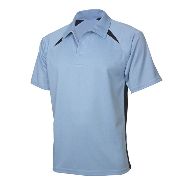 Biz Collection P7700B Kids Splice Polo - Spring Blue/Navy - Front View