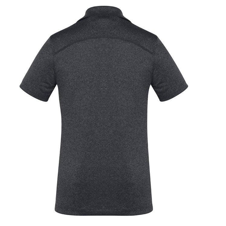 Biz Collection P815LS Ladies Aero Polo Charcoal colour - Back view