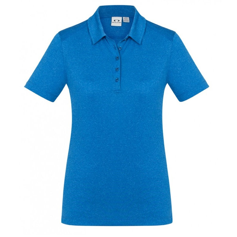 Biz Collection P815LS Ladies Aero Polo -Cyan colour, Front view