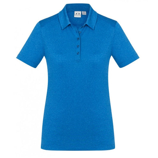 Blue polo shirt on a white background