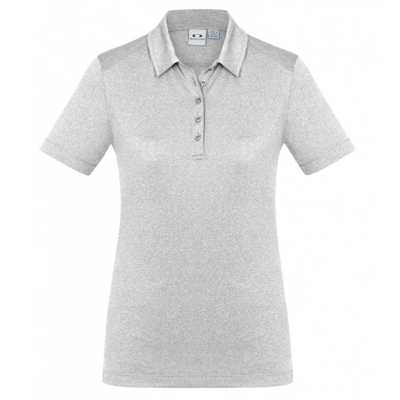 Biz Collection P815LS Ladies Aero Polo -Silver colour, Front view