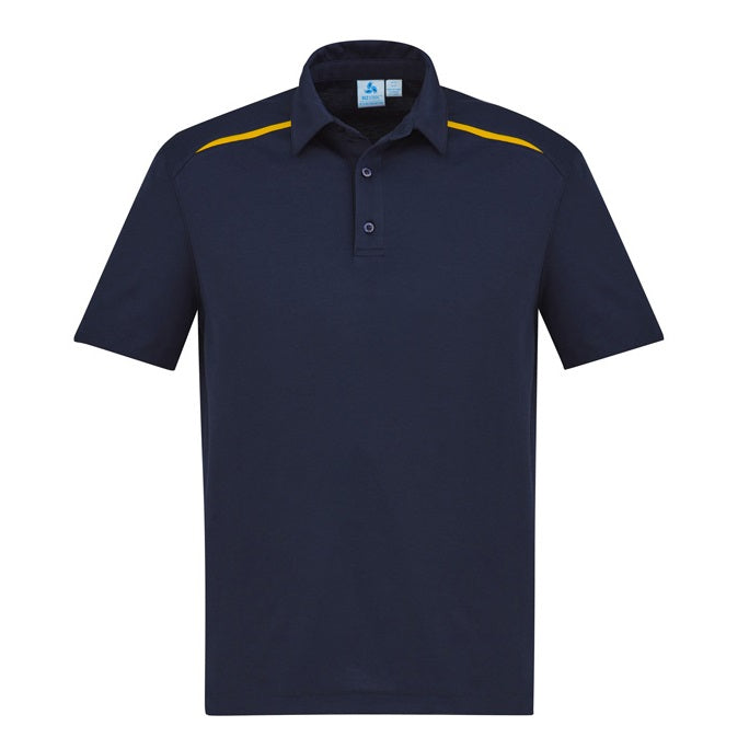 Biz Collection P901MS Sonar Mens Panel Polo - Navy/Gold - Alternative Front View