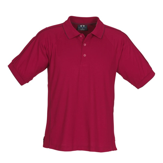 Biz Collection P9900 Mens Resort Polo - Cherry/Maroon - Front View