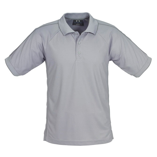 Biz Collection P9900 Mens Resort Polo - Grey/Charcoal - Front View