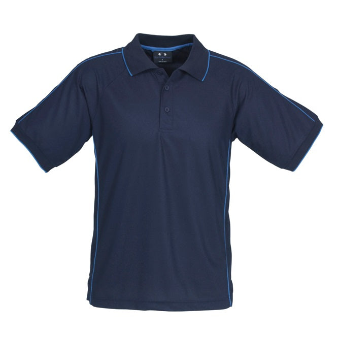 Biz Collection P9900 Mens Resort Polo - Navy/Mid Blue - Front View
