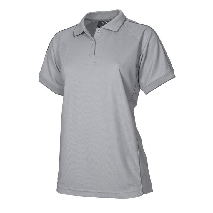 Biz Collection P9925 Ladies Resort Polo - Grey/Charcoal - Front View