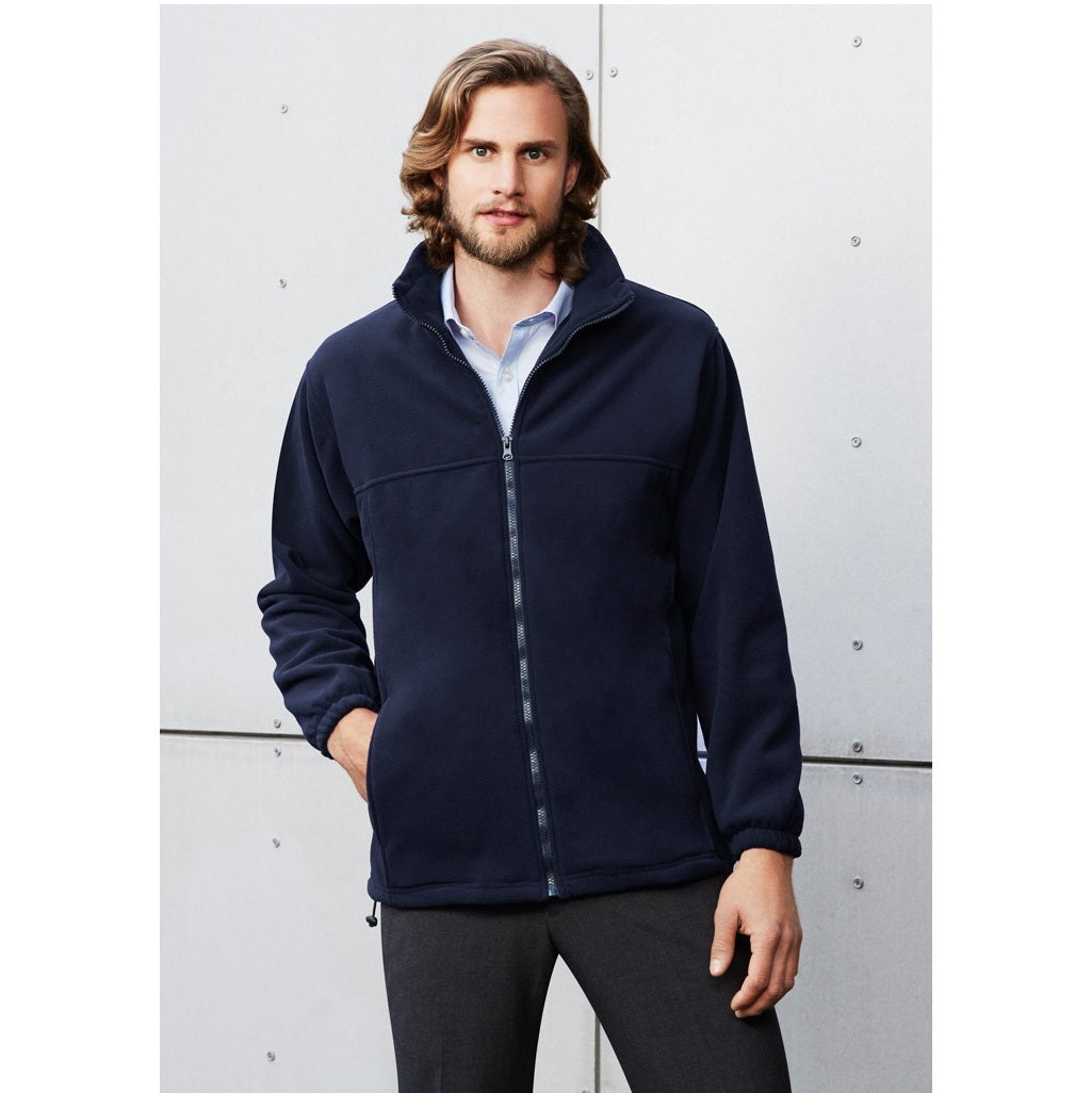 Biz Collection PF630 Mens Plain Micro Fleece Jacket - Navy - Alternative Front View
