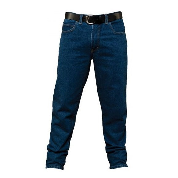 Ritemate RM110SD Mens Blue Stretch Denim Jeans - Stone Wash Denim Blue - Front View