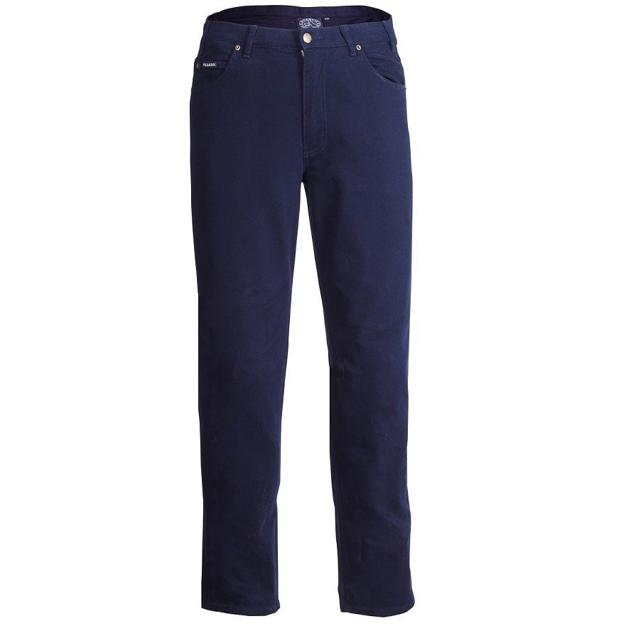 Pilbara RMPC014 Mens Cotton Stretch Jeans - Ink Navy - Front View