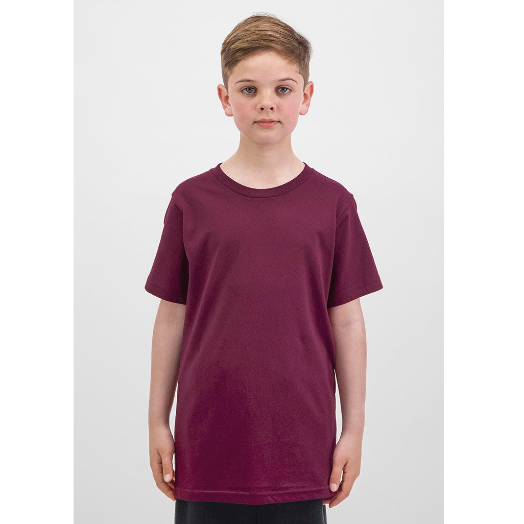 GOODMATES X1001K Kids Basis Short Sleeve Tee - Plum - Alternative Front View