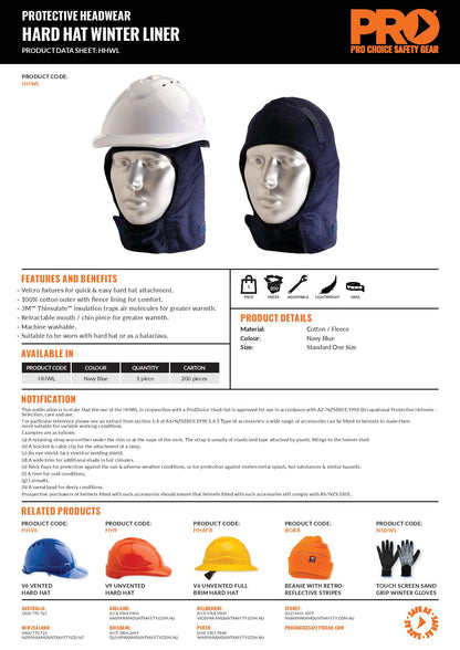 Pro Choice HHWL Hard Hat Winter Liner