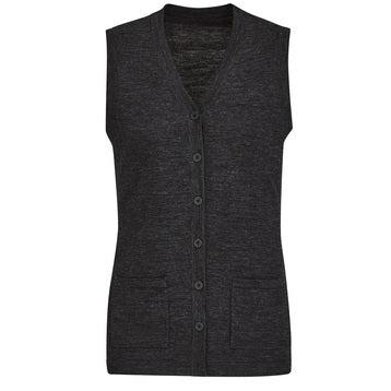 Biz Care CK961LV Womens Button Front Knit Vest