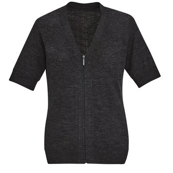 Bizcare CK962LC Womens Zip Front Short sleeve cardigan