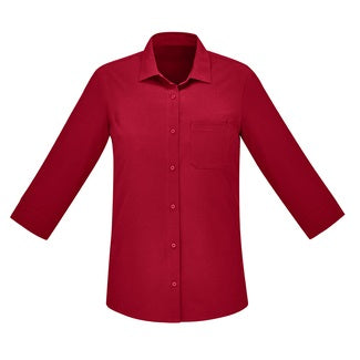 Biz Care CS951LT Womens Florence Plain 3/4 Sleeve Shirt