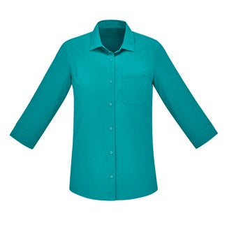 Biz Care CS951LT Womens Florence Plain 3/4 Sleeve Shirt