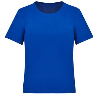 Inaura CS952LS Ladies Jersey Short Sleeve Top - Electric Blue - Front View