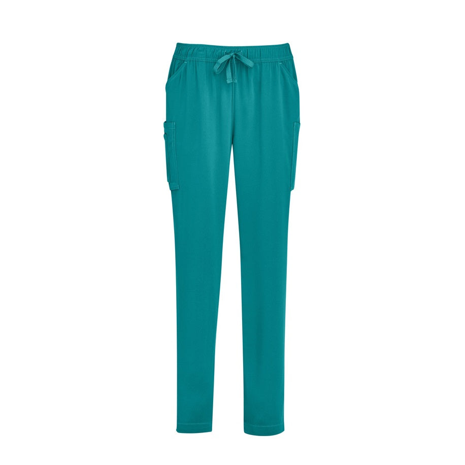 Inaura CSP943LL Ladies Slim Leg Scrub Pants - Teal - Front View