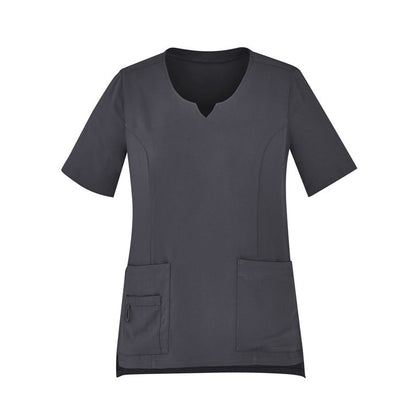 Bizcare CST942LS Womens Tailored Fit Round Neck Scrub Top