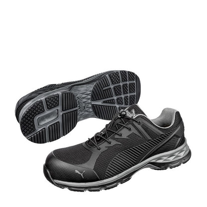 airport friendly slip resistant Puma 643837 Relay Black/Grey Composite Safety Jogger