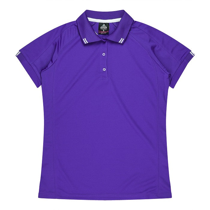 Aussie Pacific N2308 Flinders Lady Polos - Purple - Front View